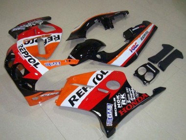 Shop 1988-1989 Honda CBR250RR MC19 Motorcycle Fairings - Orange White Red Glossy Black Repsol Canada