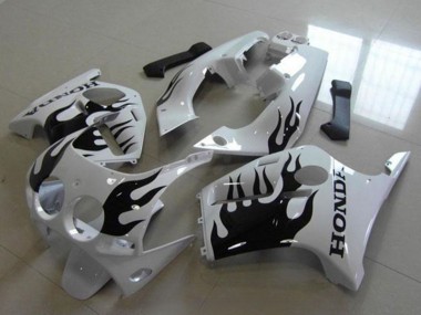 Shop 1988-1989 Honda CBR250RR MC19 Motorcycle Fairings - White Glossy Black Flame Canada