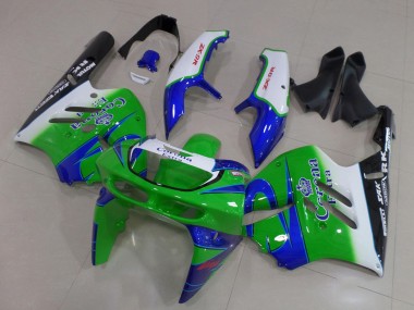 Shop 1994-1997 Kawasaki ZX9R Motorcycle Fairings - White Blue Green Black Corona Extra Canada