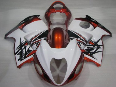 Shop 1996-2007 Suzuki GSXR 1300 Hayabusa Motorcycle Fairings - White Orange Black Canada