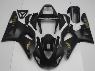 Shop 1998-1999 Yamaha YZF R1 Motorcycle Fairings - Glossy Black Matte Black Gold Canada