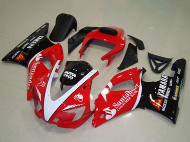 Shop 1998-1999 Yamaha YZF R1 Motorcycle Fairings - Red White Glossy Black Motul Santander Canada