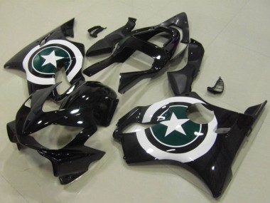 Shop 2001-2003 Honda CBR600 F4i Motorcycle Fairings - White Glossy Black Star Canada
