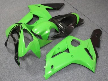 Shop 2003-2004 Kawasaki ZX6R Motorcycle Fairings - Light Green Glossy Black Canada