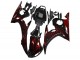 2003-2004 Yamaha YZF R6 Motorcycle Fairing - Glossy Black Red Flame Canada