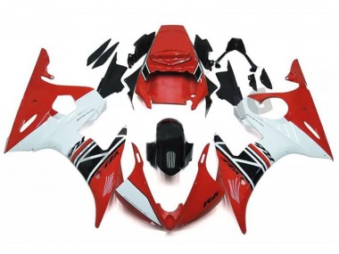 Shop 2003-2004 Yamaha YZF R6 Motorcycle Fairing - Red White Glossy Black Canada