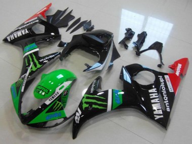 Shop 2003-2004 Yamaha YZF R6 Motorcycle Fairings - Glossy Black Red Green Monster Motul Canada