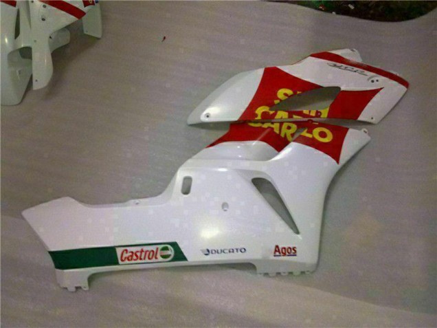 2004-2005 Honda CBR1000RR Motorcycle Fairings - White Red Yellow San Carlo 58 Canada