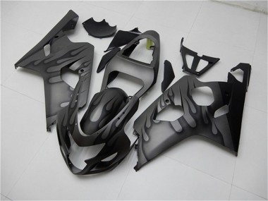 Shop 2004-2005 Suzuki GSXR 600/750 Motorcycle Fairings - Grey Black Flame Canada