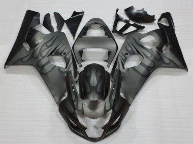 Shop 2004-2005 Suzuki GSXR 600/750 Motorcycle Fairings - Grey Black Flame Canada