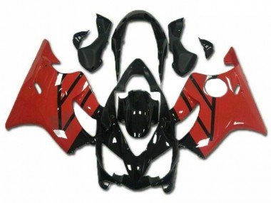 Shop 2004-2007 Honda CBR600 F4i Motorcycle Fairings Kits - Red Glossy Black Canada