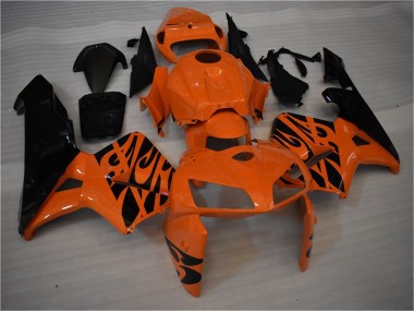 Shop 2005-2006 Honda CBR600RR Motorcycle Fairing - Orange Black Flame Canada