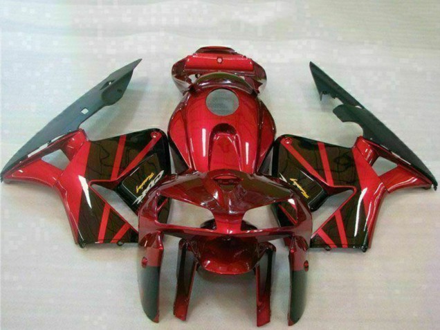 2005-2006 Honda CBR600RR Bike Fairings - Red Black Canada