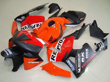 Shop 2005-2006 Honda CBR600RR Motorcycle Fairings - Orange Red White Matte Black Repsol Racing Canada