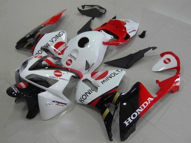 Shop 2005-2006 Honda CBR600RR Motorcycle Fairings - White Red Glossy Black Konica Minolta Canada