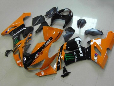 Shop 2005-2006 Kawasaki ZX6R Motorcycle Fairings - Orange Black Green Monster Canada
