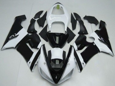 Shop 2005-2006 Kawasaki ZX6R Motorcycle Fairings - White Glossy Black Canada