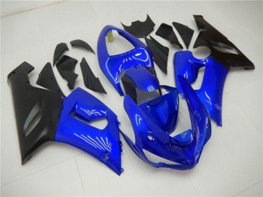 Shop 2005-2006 Kawasaki ZX6R Motorcycle Fairings - Blue Matte Black Canada