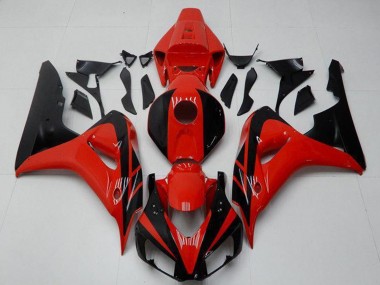 Shop 2006-2007 Honda CBR1000RR Motorcycle Fairings Kits - Red Glossy Black Canada