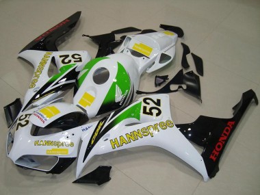 Shop 2006-2007 Honda CBR1000RR Motorcycle Fairings - White Green Yellow Glossy Black Hannspree 52 Canada