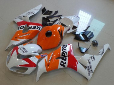 Shop 2006-2007 Honda CBR1000RR Motorcycle Fairing - Orange White Red Glossy Black Repsol Canada