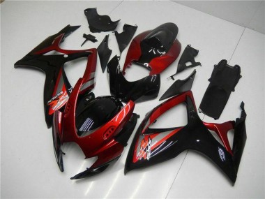 Shop 2006-2007 Suzuki GSXR 600/750 Motorcycle Fairing - Red Glossy Black Canada