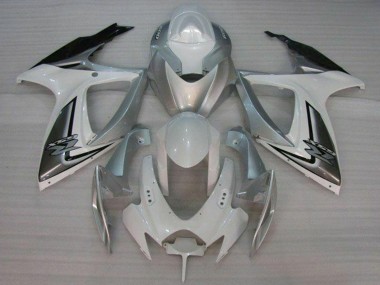 Shop 2006-2007 Suzuki GSXR 600/750 Motorcycle Fairings - White Silver Canada