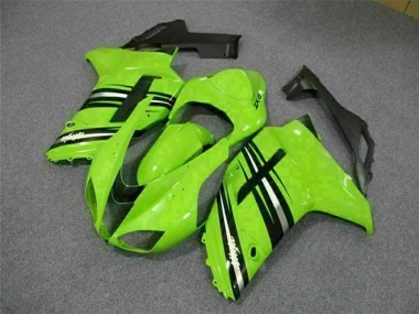 Shop 2007-2008 Kawasaki ZX6R Motorcycle Fairing Kits - Green Black Canada