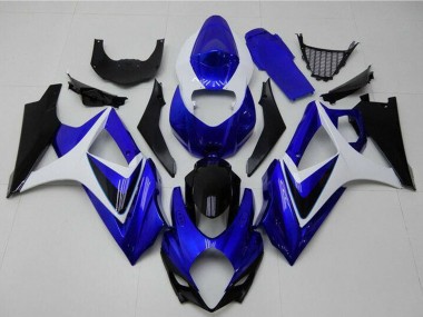 Shop 2007-2008 Suzuki GSXR 1000 Motorcycle Fairings - White Blue Black No Decal Canada