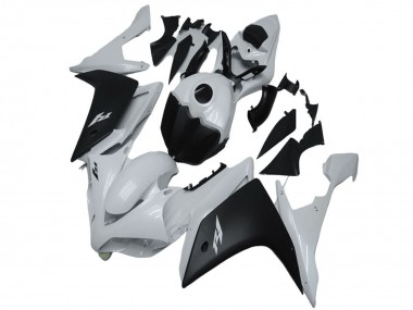 Shop 2007-2008 Yamaha YZF R1 Motorcycle Fairing - White Matte Black Canada
