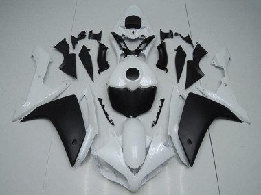 Shop 2007-2008 Yamaha YZF R1 Motorcycle Fairing - White Matte Black Canada