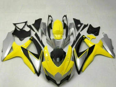 Shop 2008-2010 Suzuki GSXR 600/750 Motorcycle Fairings - Yellow Silver Glossy Black Canada