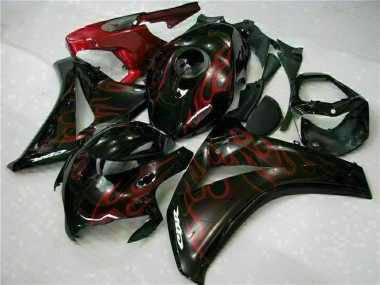 Shop 2008-2011 Honda CBR1000RR Motorcycle Fairing Kits - Glossy Black Red Flame Canada