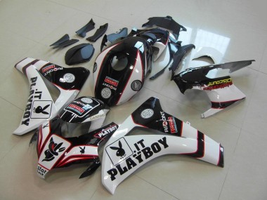 Shop 2008-2011 Honda CBR1000RR Motorcycle Fairings - White Red Glossy Black Playboy Canada