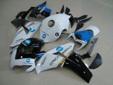 Shop 2008-2011 Honda CBR1000RR Motorcycle Fairings - White Blue Glossy Black Konica Minolta Canada