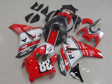 Shop 2008-2011 Honda CBR1000RR Motorcycle Fairings - White Red Matte Black Dunlop Fiamm 88 Canada