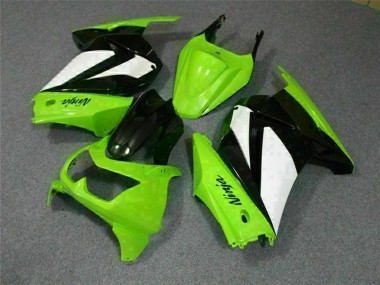 Shop 2008-2012 Kawasaki EX250 Motorcycle Fairings - Green White Black Canada