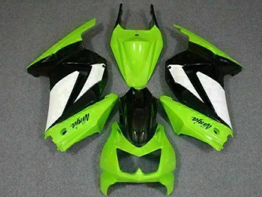 Shop 2008-2012 Kawasaki EX250 Motorcycle Fairings - Green White Black Canada