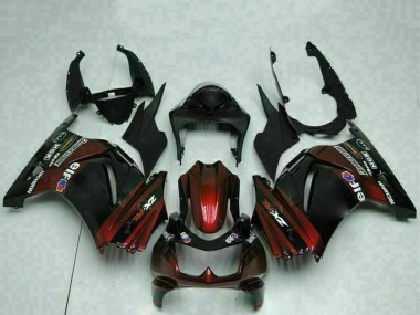 Shop 2008-2012 Kawasaki EX250 Motorcycle Fairings - Glossy Black Maroon Red Canada