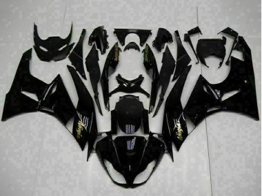 Shop 2009-2012 Kawasaki ZX6R Motorcycle Fairings - Glossy Black Gold Ninja Canada