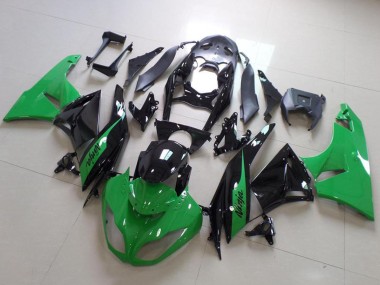 Shop 2009-2012 Kawasaki ZX6R Motorcycle Fairing - Green Glossy Black Canada