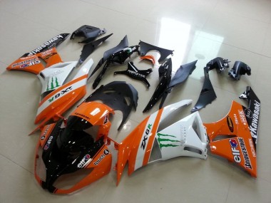 Shop 2009-2012 Kawasaki ZX6R Motorcycle Fairings - Orange White Glossy Black Green Elf Bridgestone Monster Canada