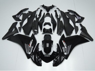 Shop 2011-2015 Honda CBR250RR Motorcycle Fairings - Glossy Black Matte Black Canada