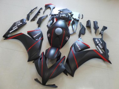 Shop 2012-2016 Honda CBR1000RR Motorcycle Fairings - Matte Black Red Stripe Canada