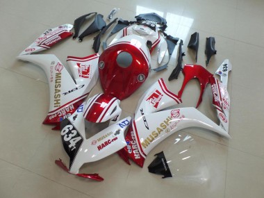Shop 2012-2016 Honda CBR1000RR Motorcycle Fairings - White Red Musashi 634 Canada