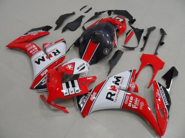 2012-2016 Honda CBR1000RR Motorcycle Fairings - White Red Glossy Black Rpm Canada