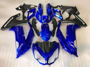 Shop 2012-2016 Kawasaki EX650 Motorcycle Fairings - Blue Matte Black Canada