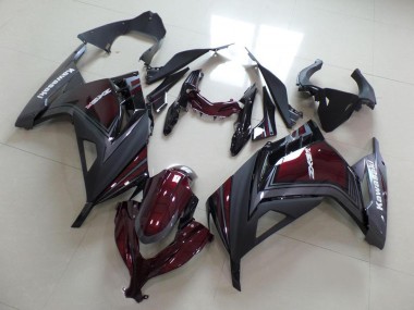 Shop 2013-2018 Kawasaki ZX300R Motorcycle Fairings - Maroon Red Matte Grey Canada