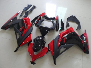 Shop 2013-2018 Kawasaki ZX300R Motorcycle Fairings - Red Glossy Black Matte Black Canada