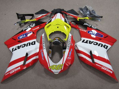 Shop 2007-2014 Ducati 1198 Motorcycle Fairings - White Yellow Red Generali 46 Canada
